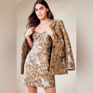 NWT Banana Republic Cora Brocade Mini Dress 4 Tall